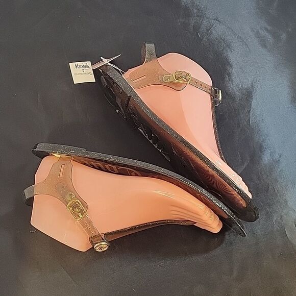 BRAND NEW JUICY COUTURE ANKLE STRAP SPARKLY THONG SANDAL - Picture 8 of 14